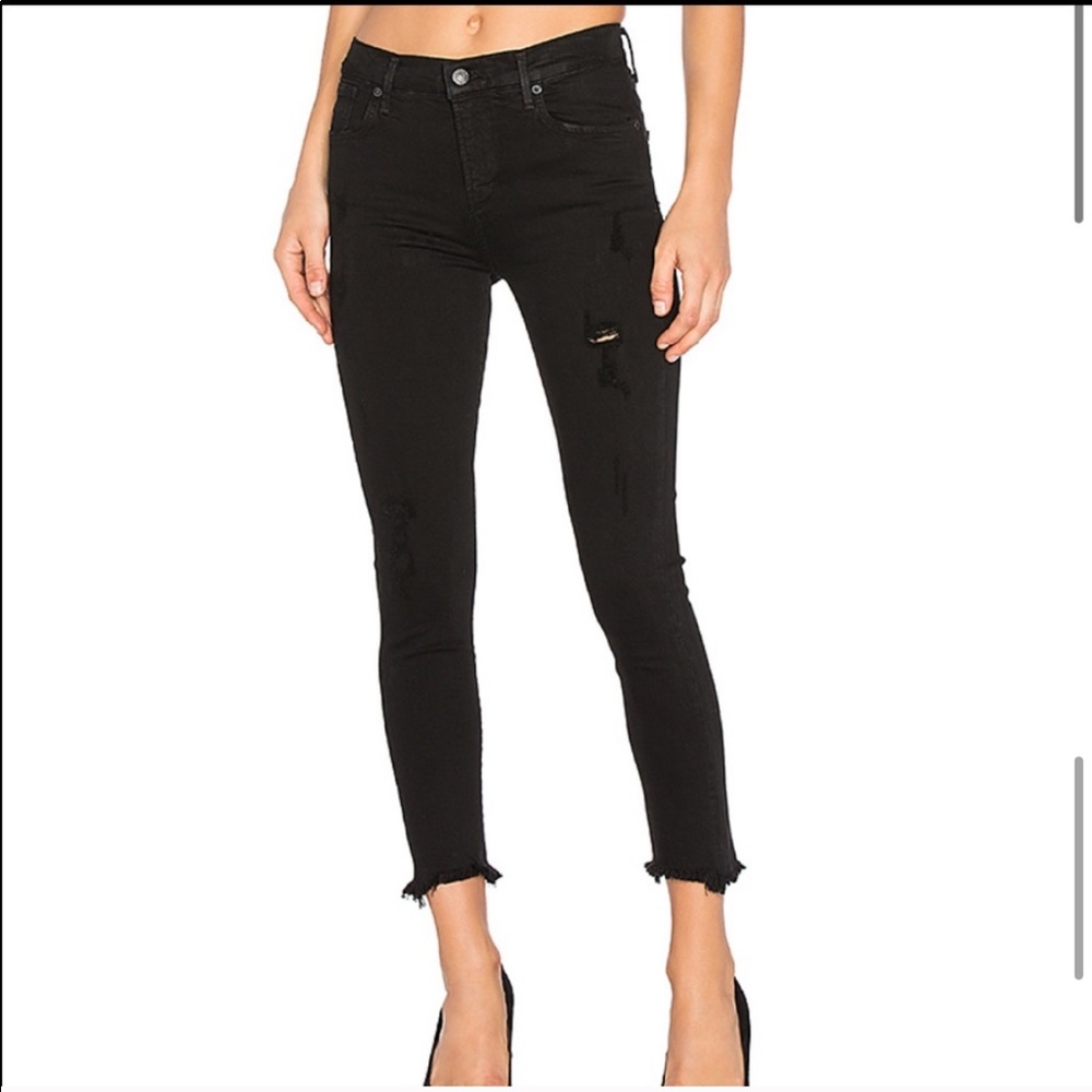 AGOLDE Premium Sophie High Rise Skinny Crop
